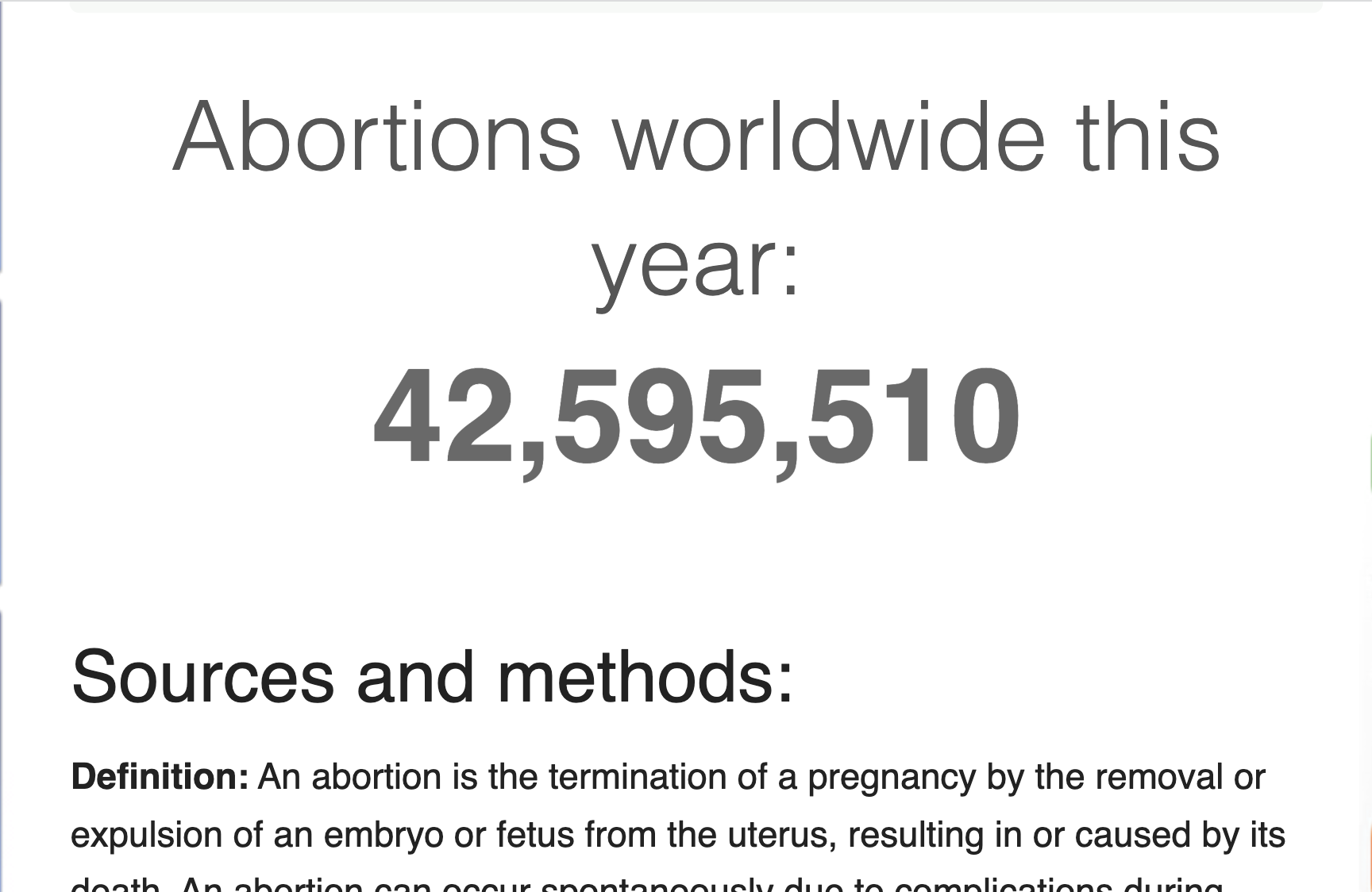 worldometer - aborti 2021